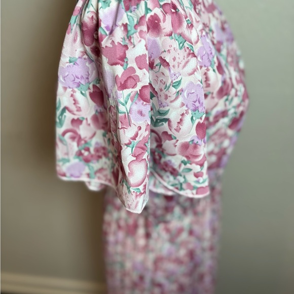 NWT Floral Pink One-Shoulder Long Maxi Dress Women Size Large - Picture 6 of 10